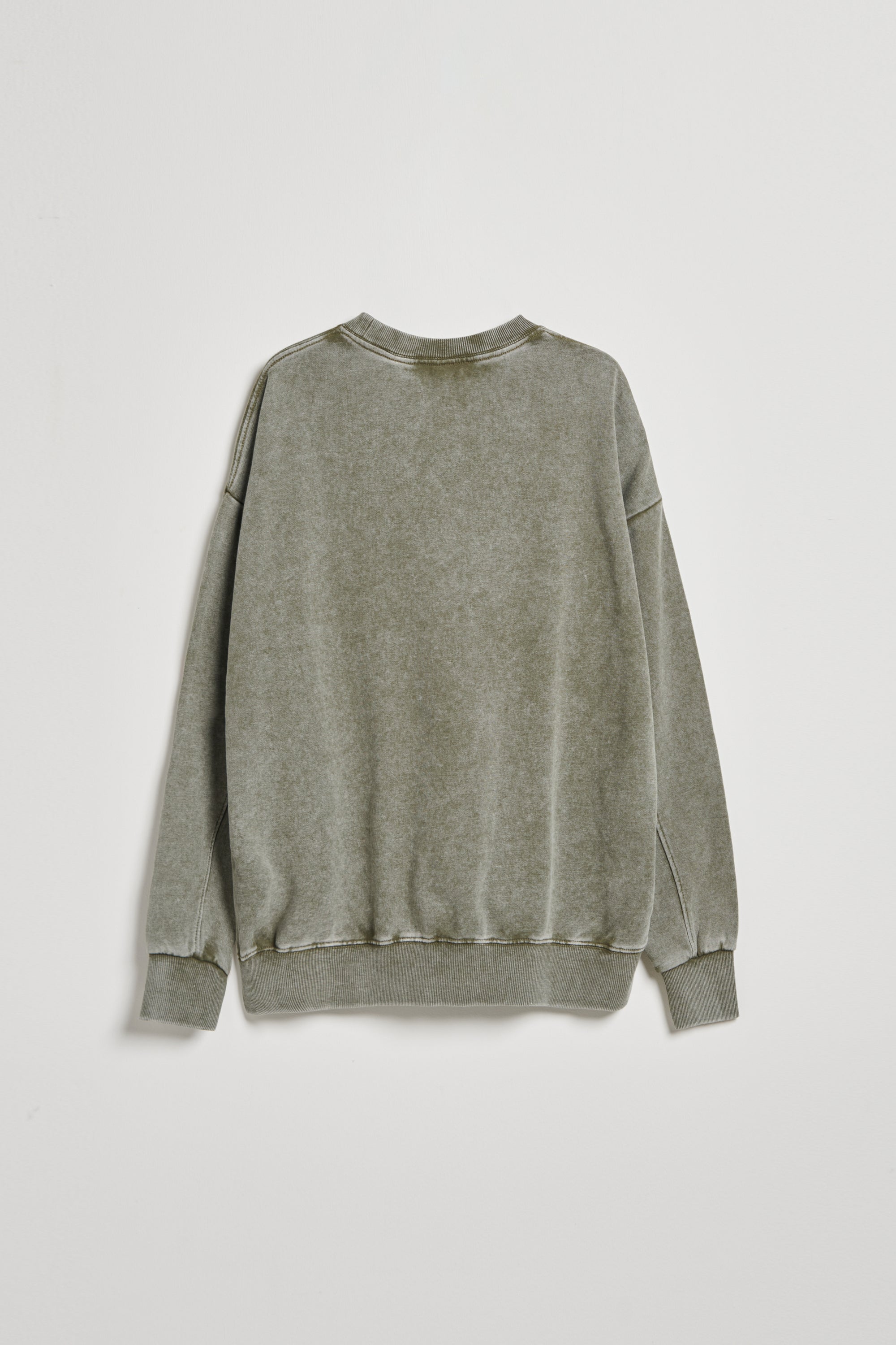 UNISEX厚磅洗水印花寬版TEE-綠色