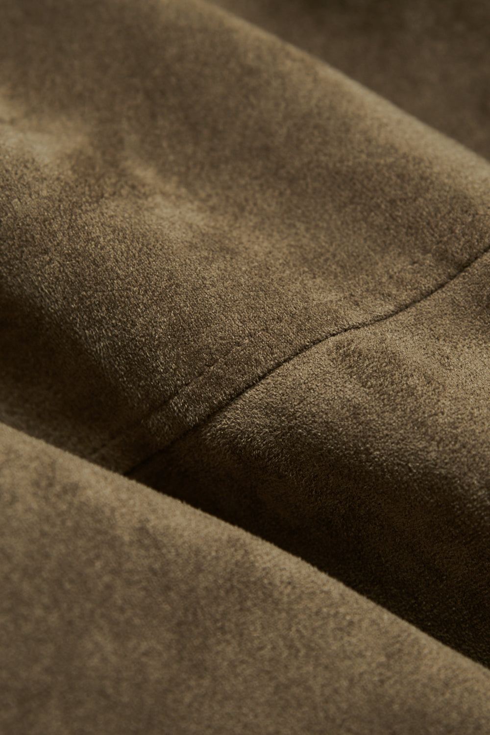 立領麂皮絨夾克外套-綠色