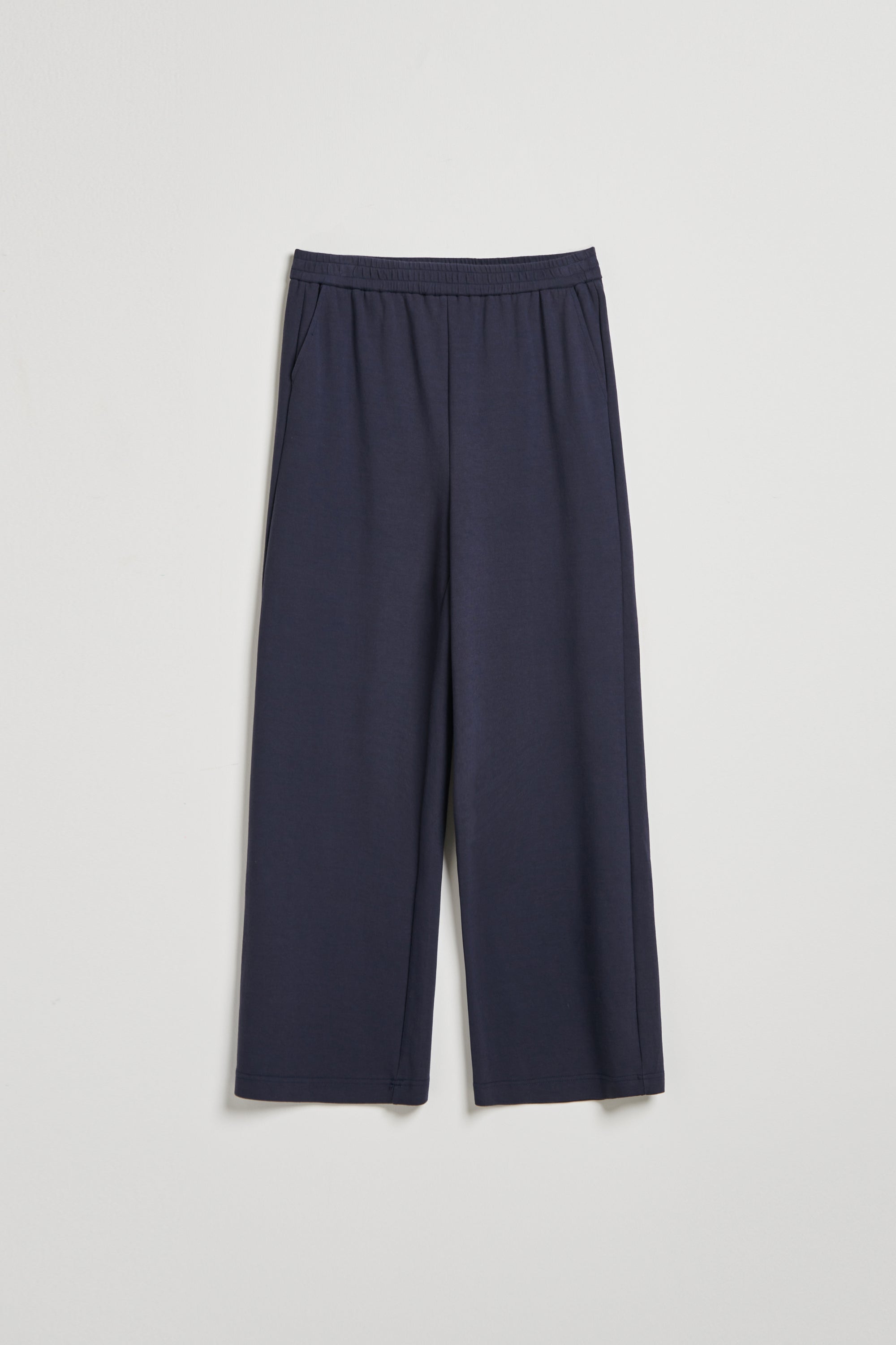 格紋裙罩直筒長褲兩件組-藏青