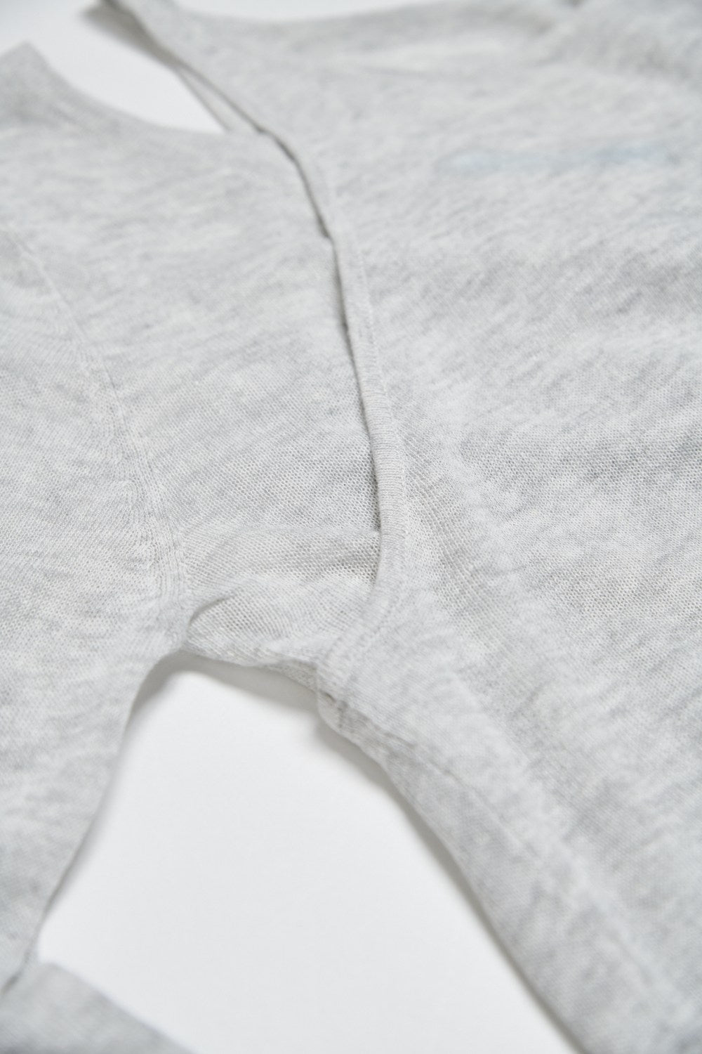 假兩件柔霧萊賽爾針織長袖上衣-灰