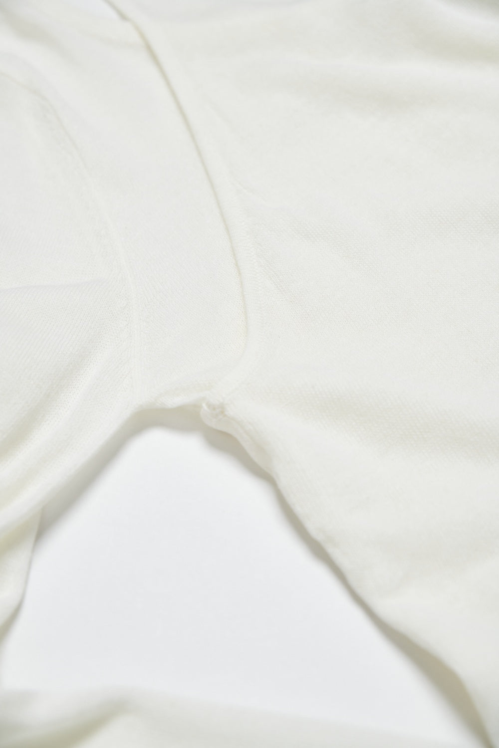 假兩件柔霧萊賽爾針織長袖上衣-白