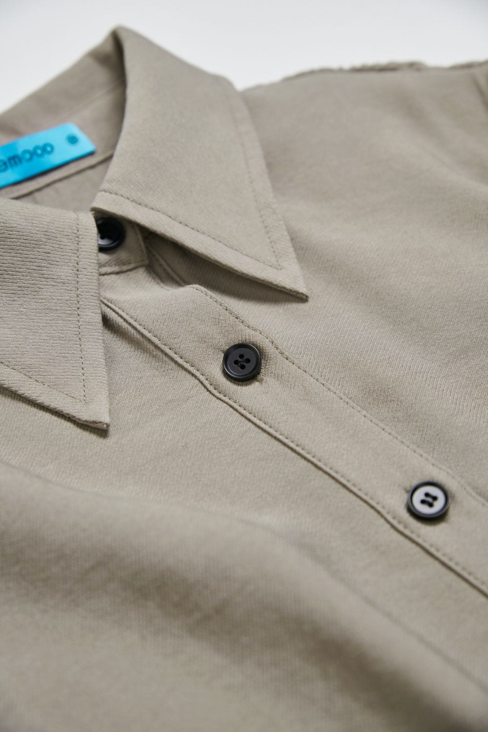 垂墜感襯衫領無袖上衣-灰