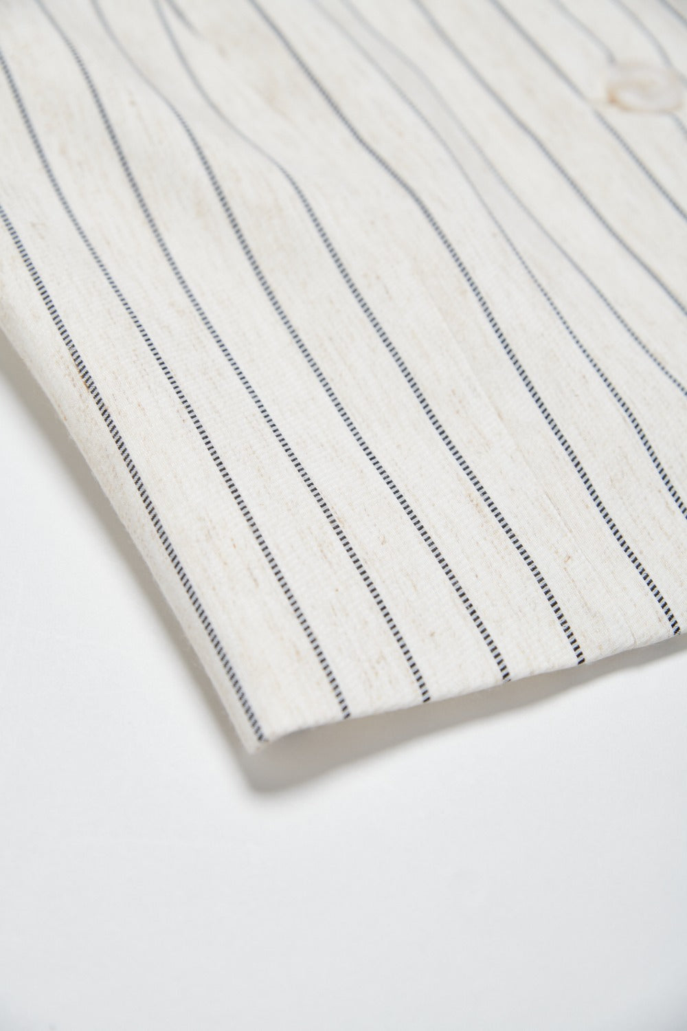 直條紋西裝背心式外套-卡其