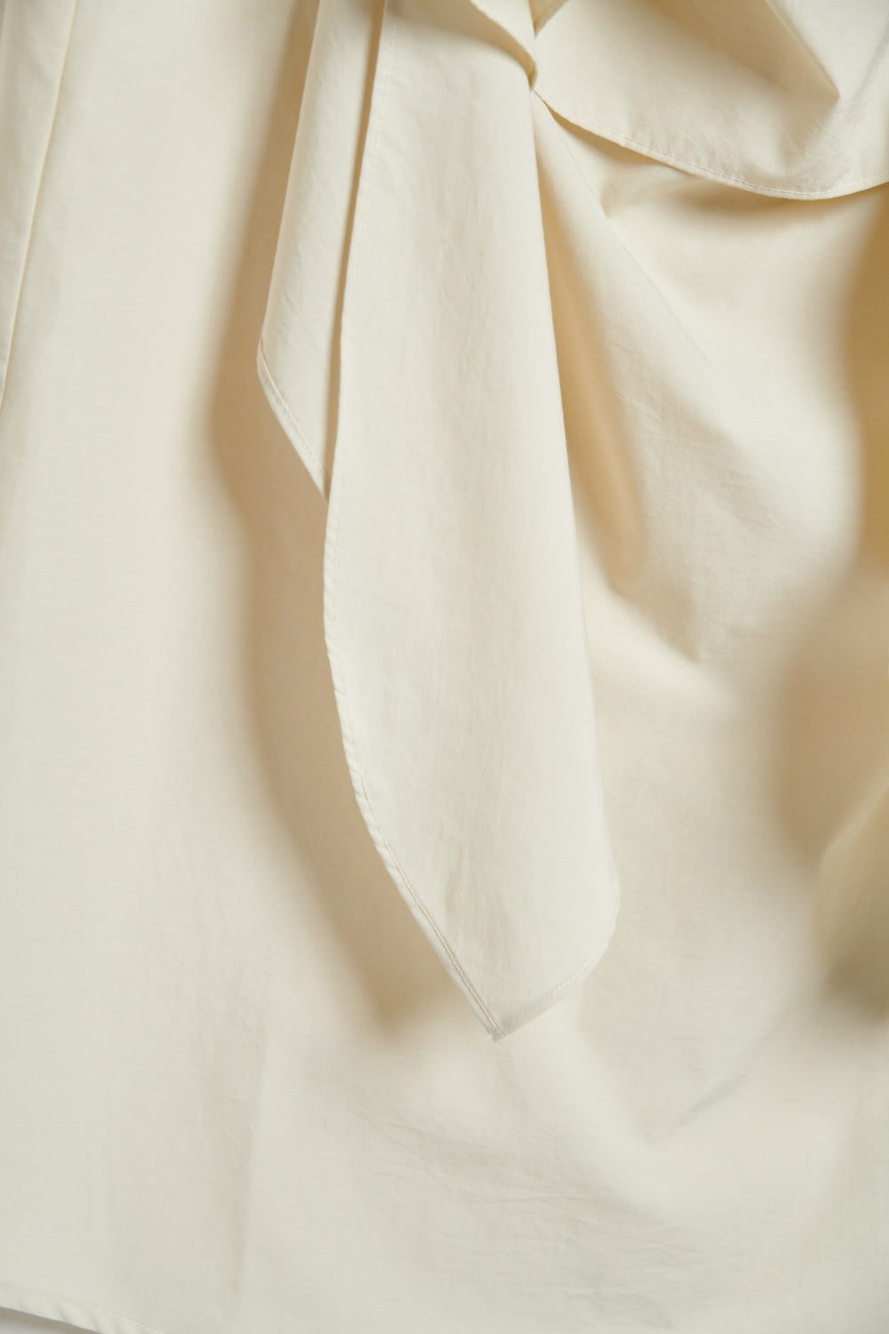 自然紋理面料垂墜領上衣-綠色