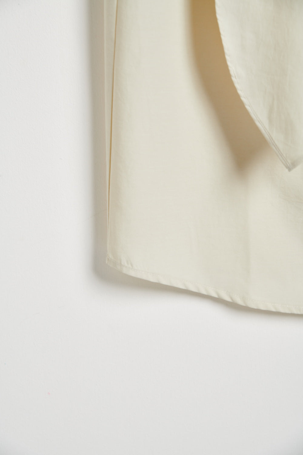 自然紋理面料垂墜領上衣-綠色