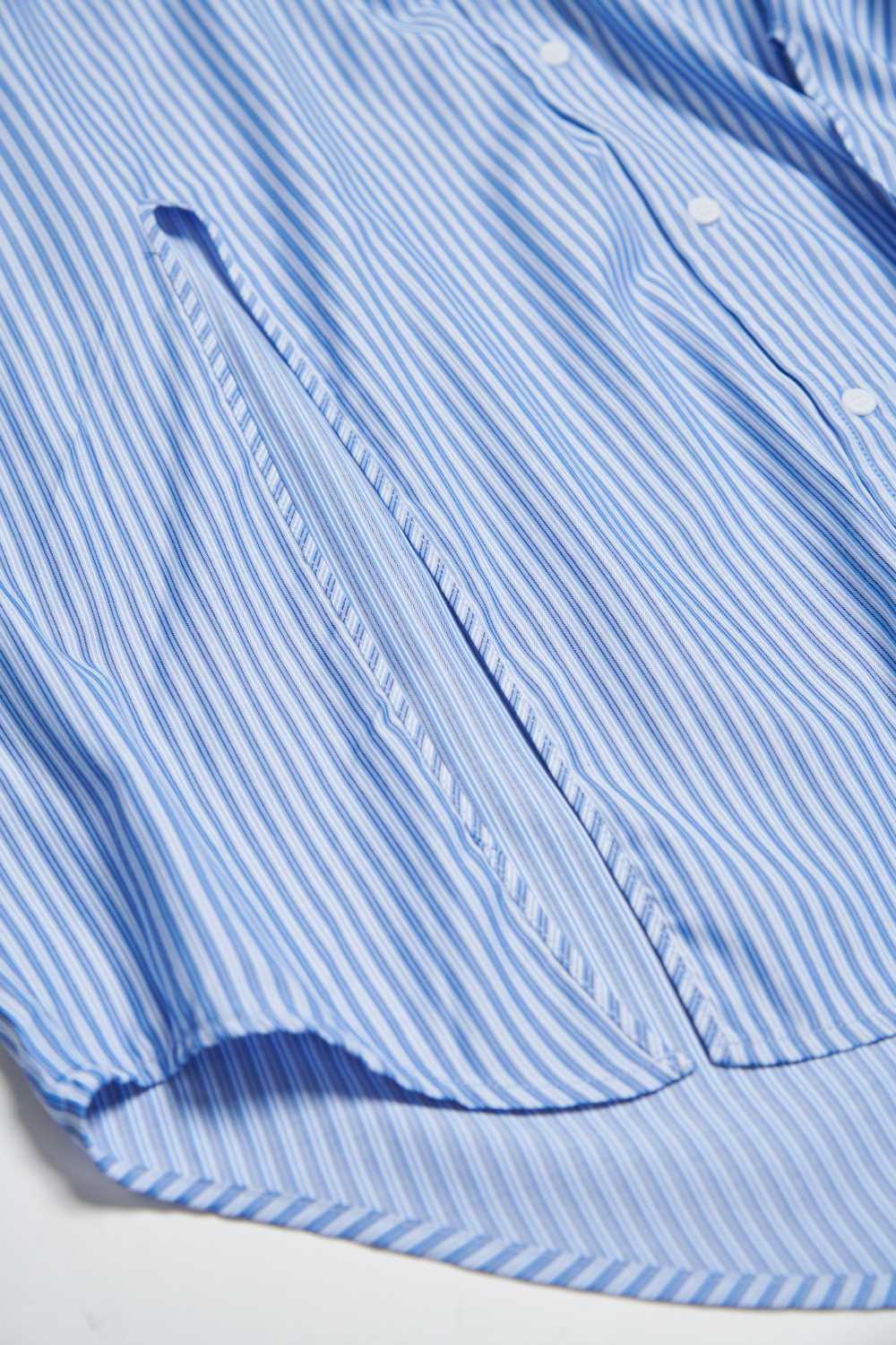 親膚天絲兩穿長版襯衫-藍色