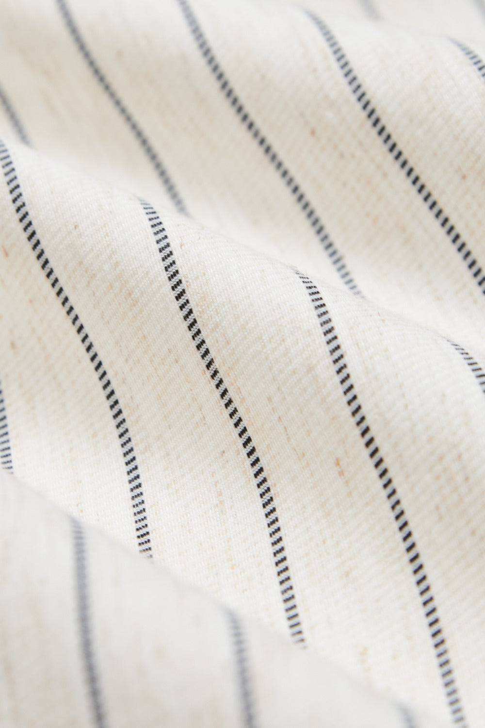 中長版墊肩直條紋西裝外套-卡其