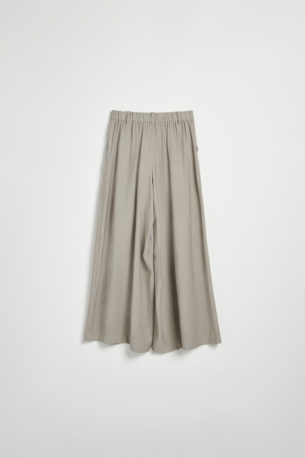 垂墜感抓褶修身西裝褲-灰