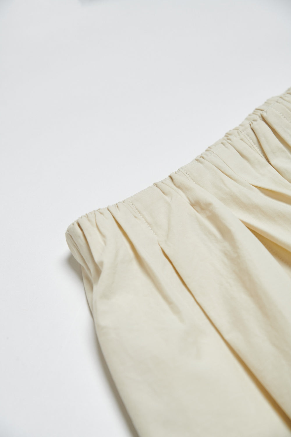 自然紋理面料鬆緊腰抓褶蓬蓬花苞裙-綠色