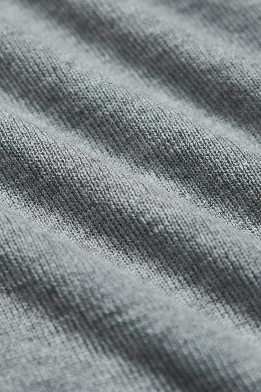 細肩帶柔感羊毛混紡修身針織背心-灰