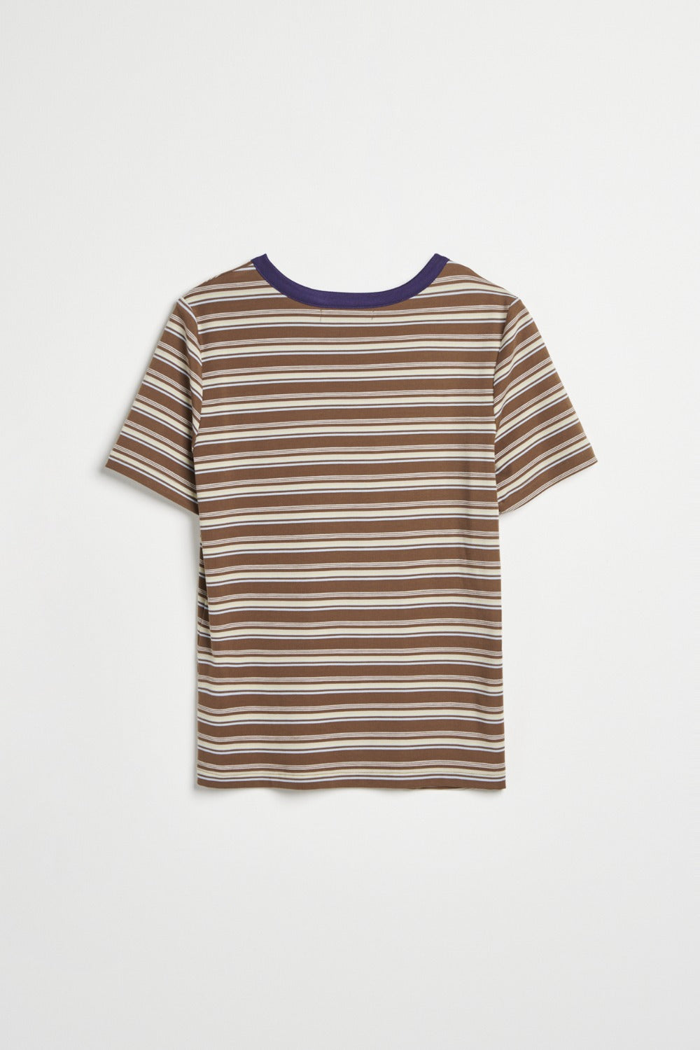 Q彈天絲彩色配條開釦上衣-彩色條