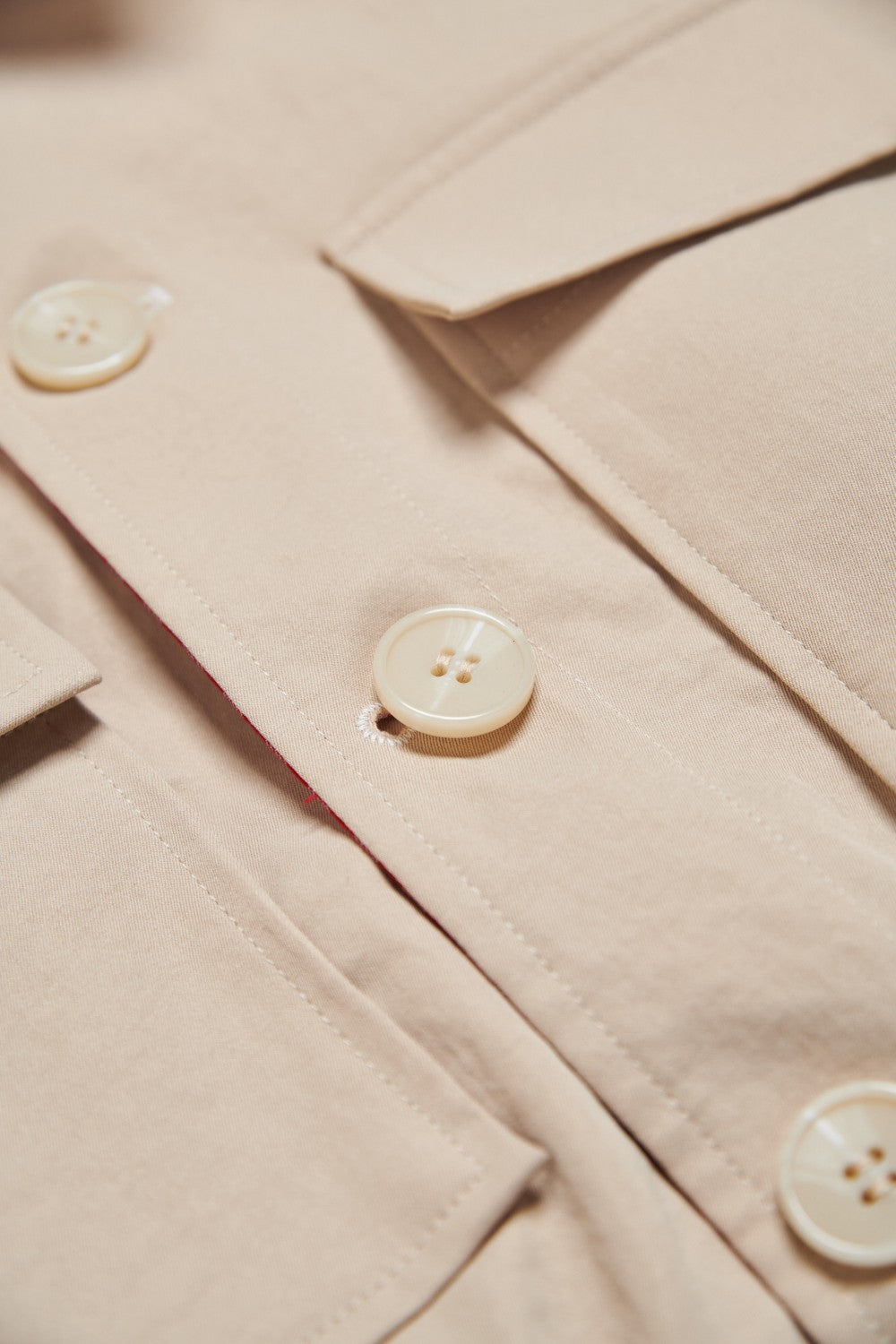 格紋短版雙面穿外套-紅色