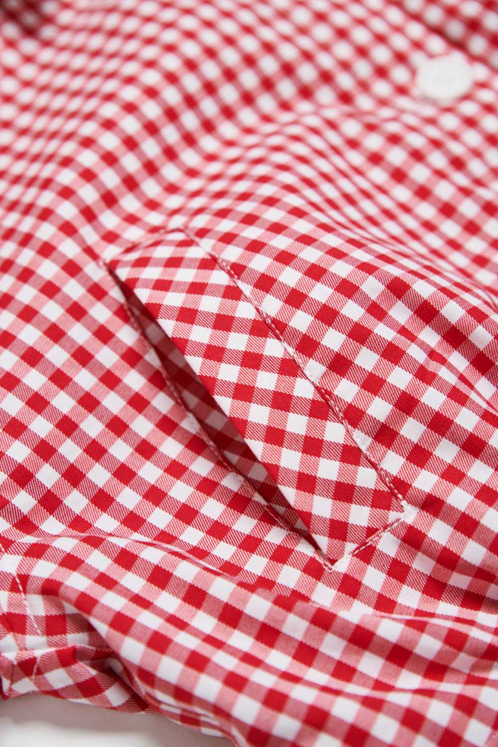 格紋短版雙面穿外套-紅色