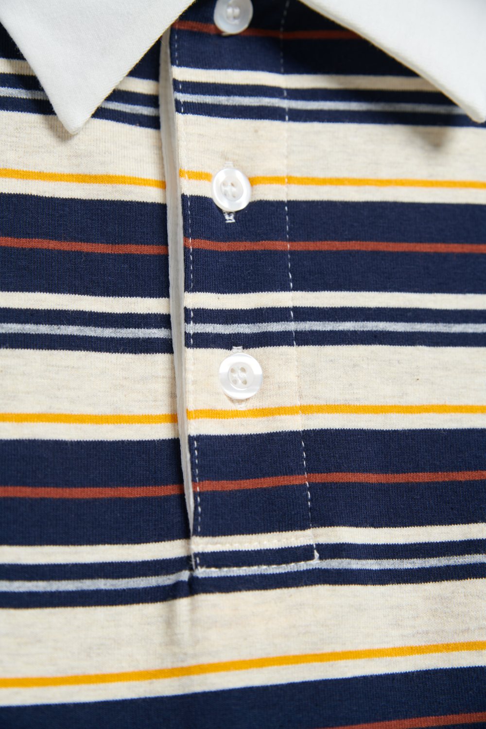 UNISEX-多彩條紋寬版POLO衫-彩色條