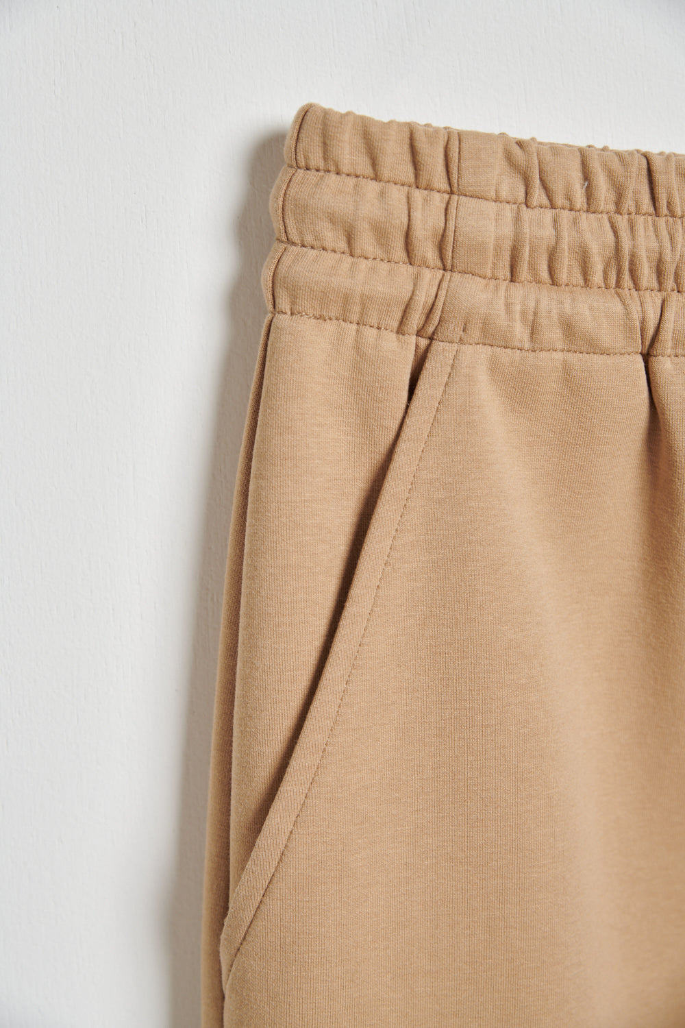 零感空氣棉配色雙抽繩鬆緊長裙-咖