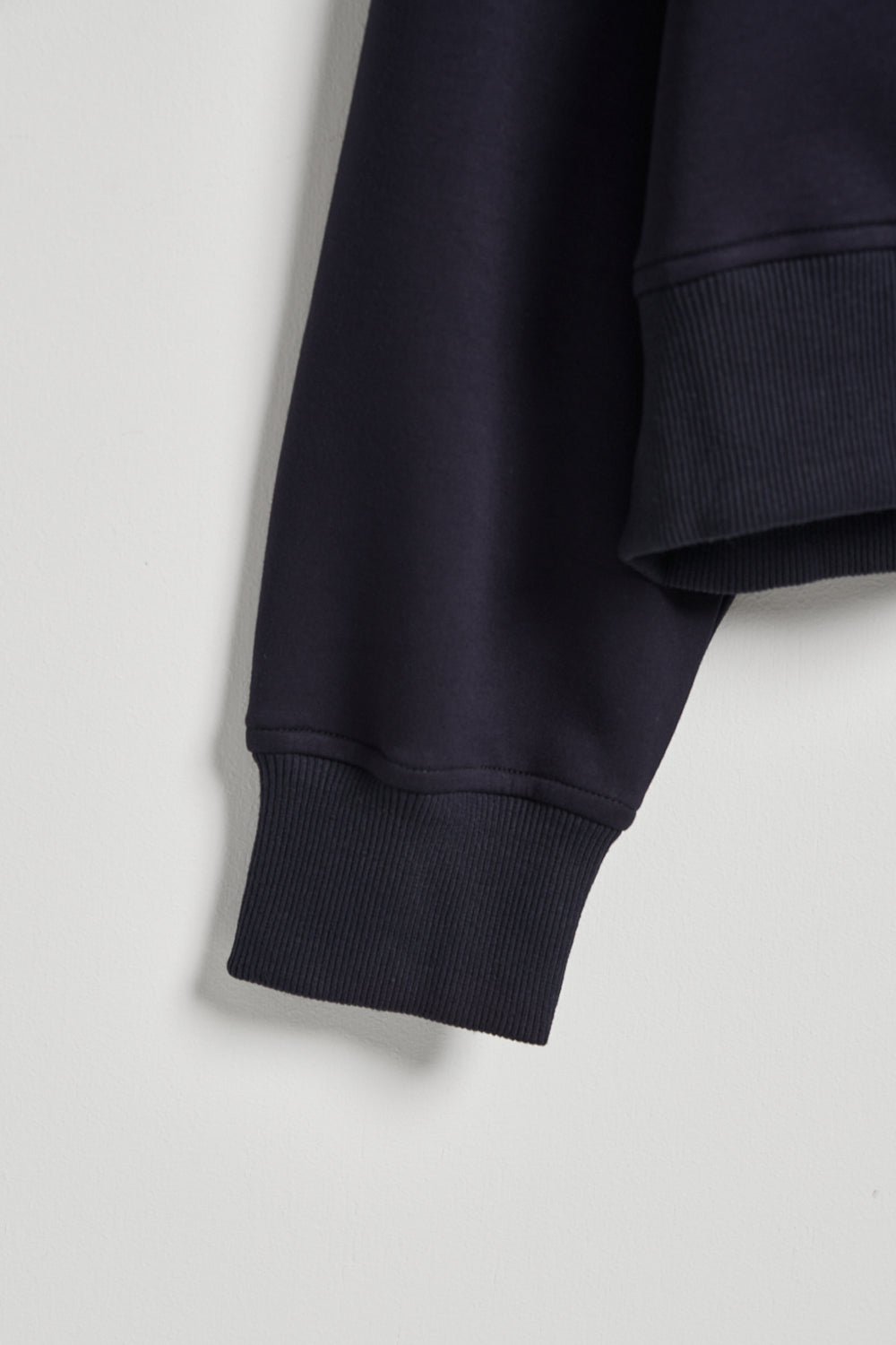 零感空氣棉造型綁帶連帽上衣-藍色