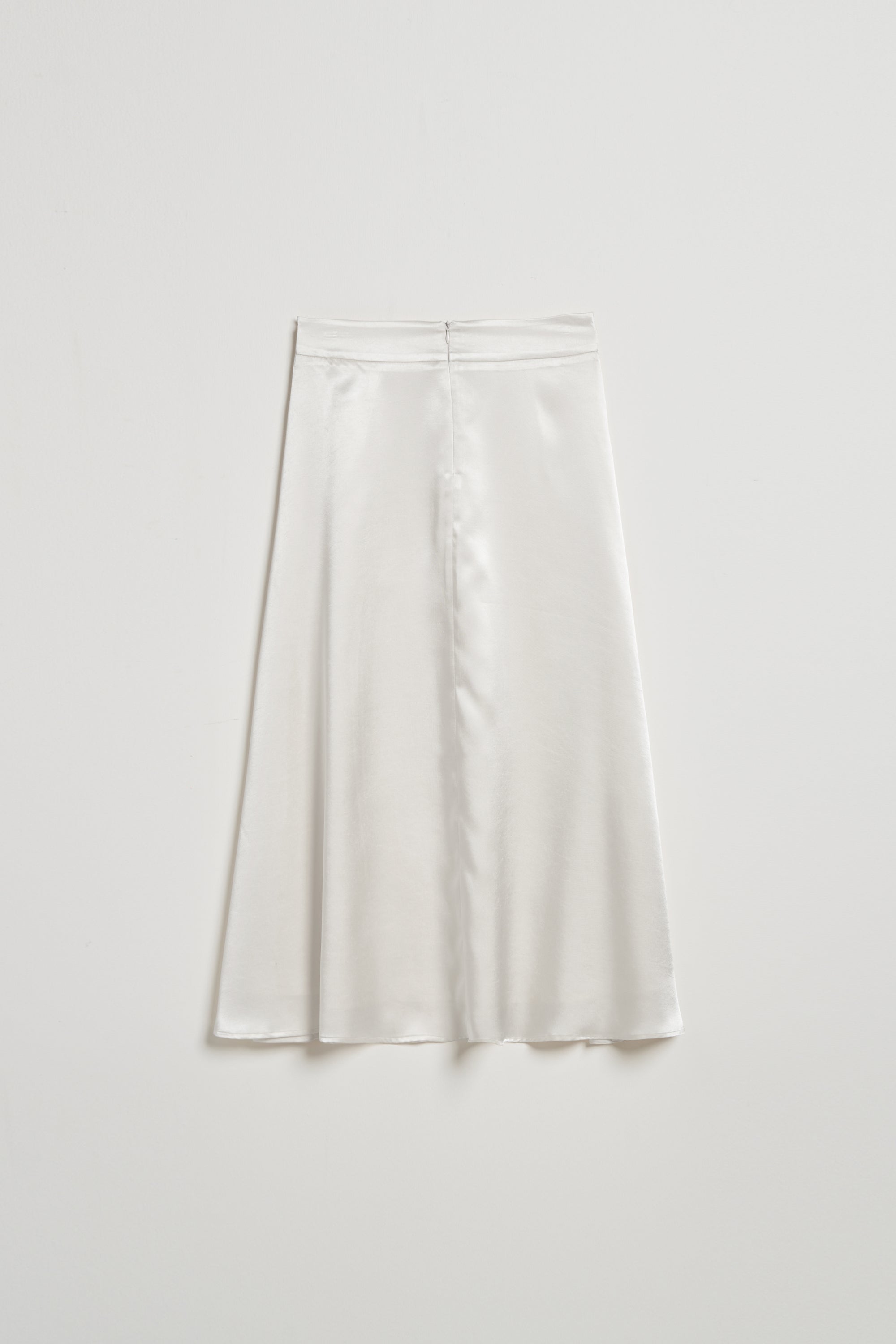 緞面光澤A-LINE長裙-杏