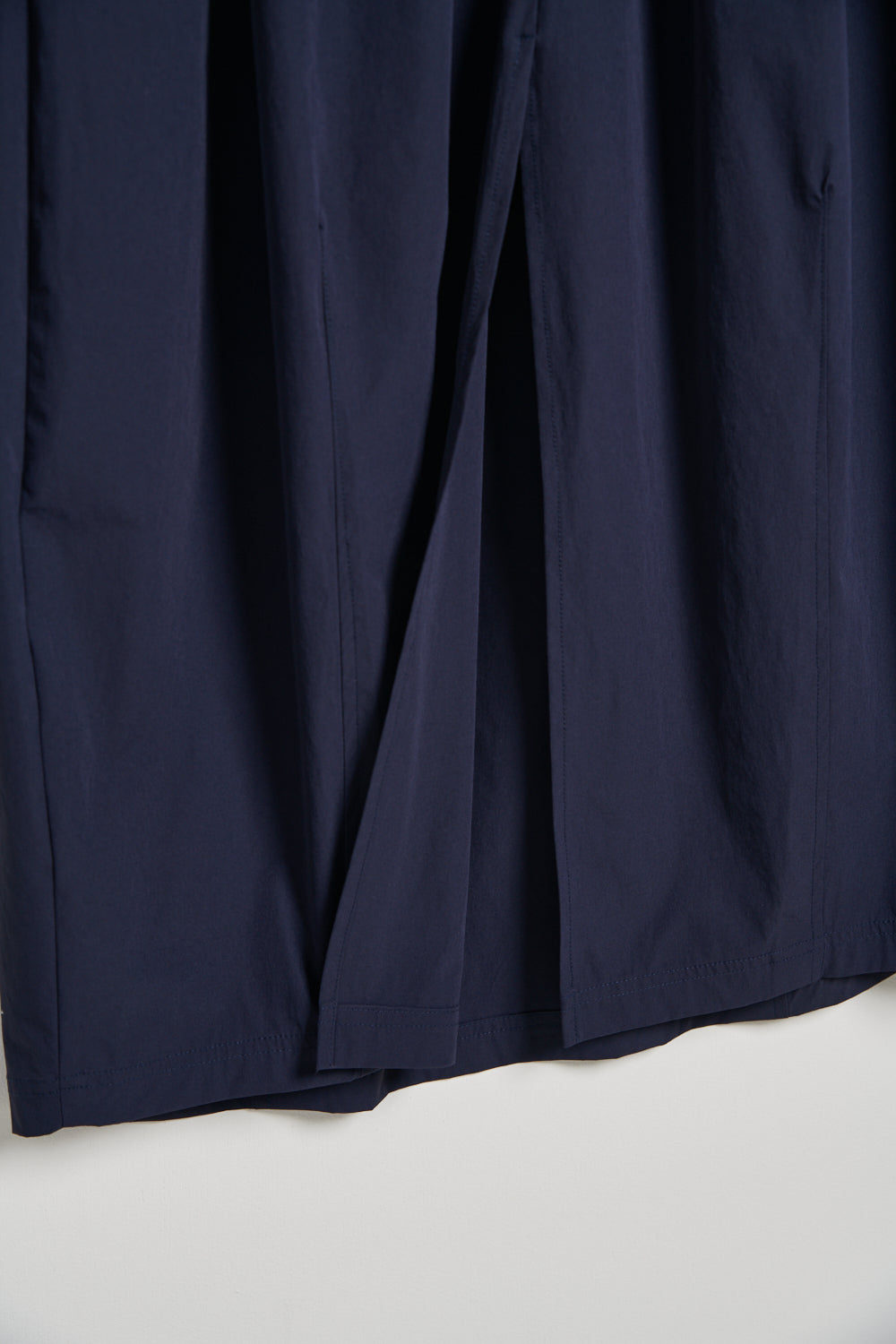 造型配色雙腰頭長裙(附造型皮帶)-藍色