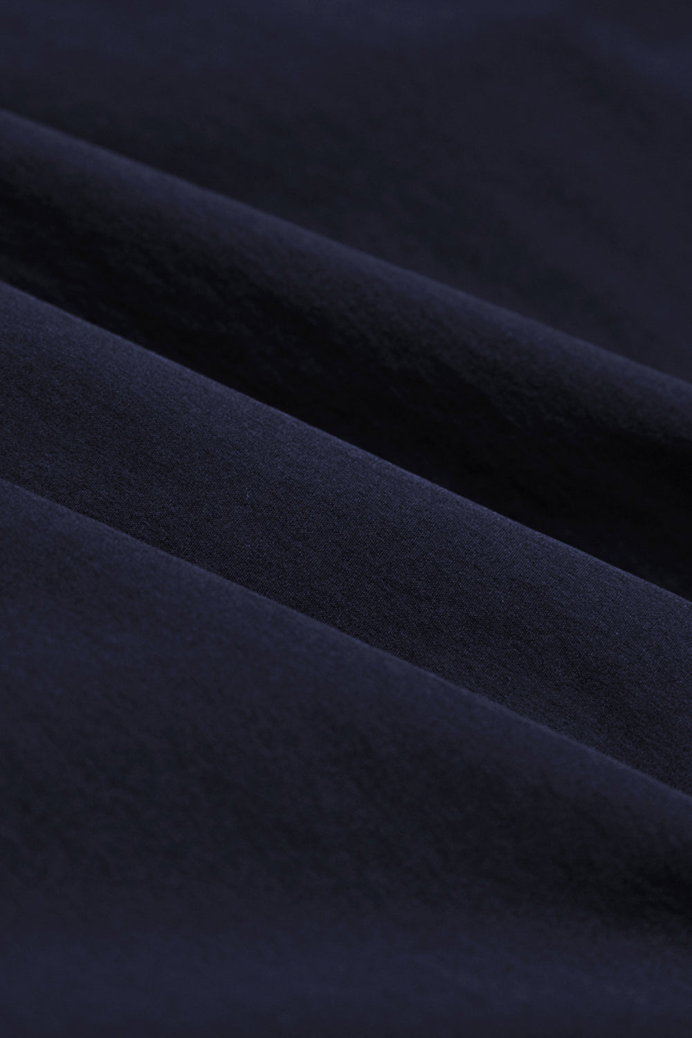 襯衫領拉鍊落肩寬版上衣-藍色