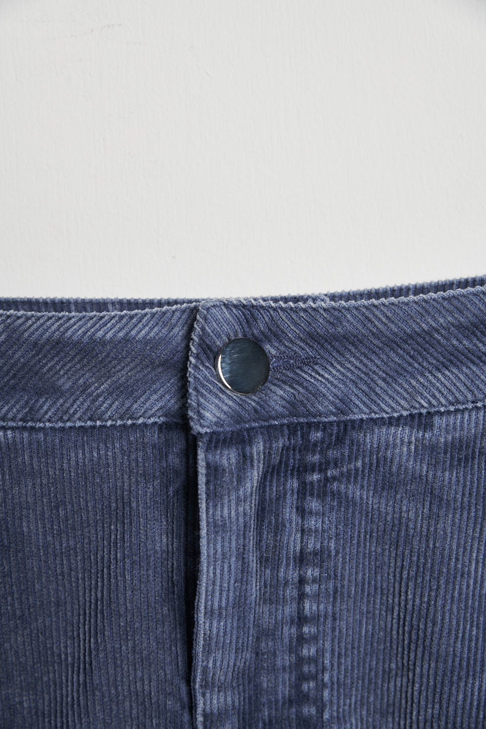 絨面直條紋理ALINE短褲-藍色