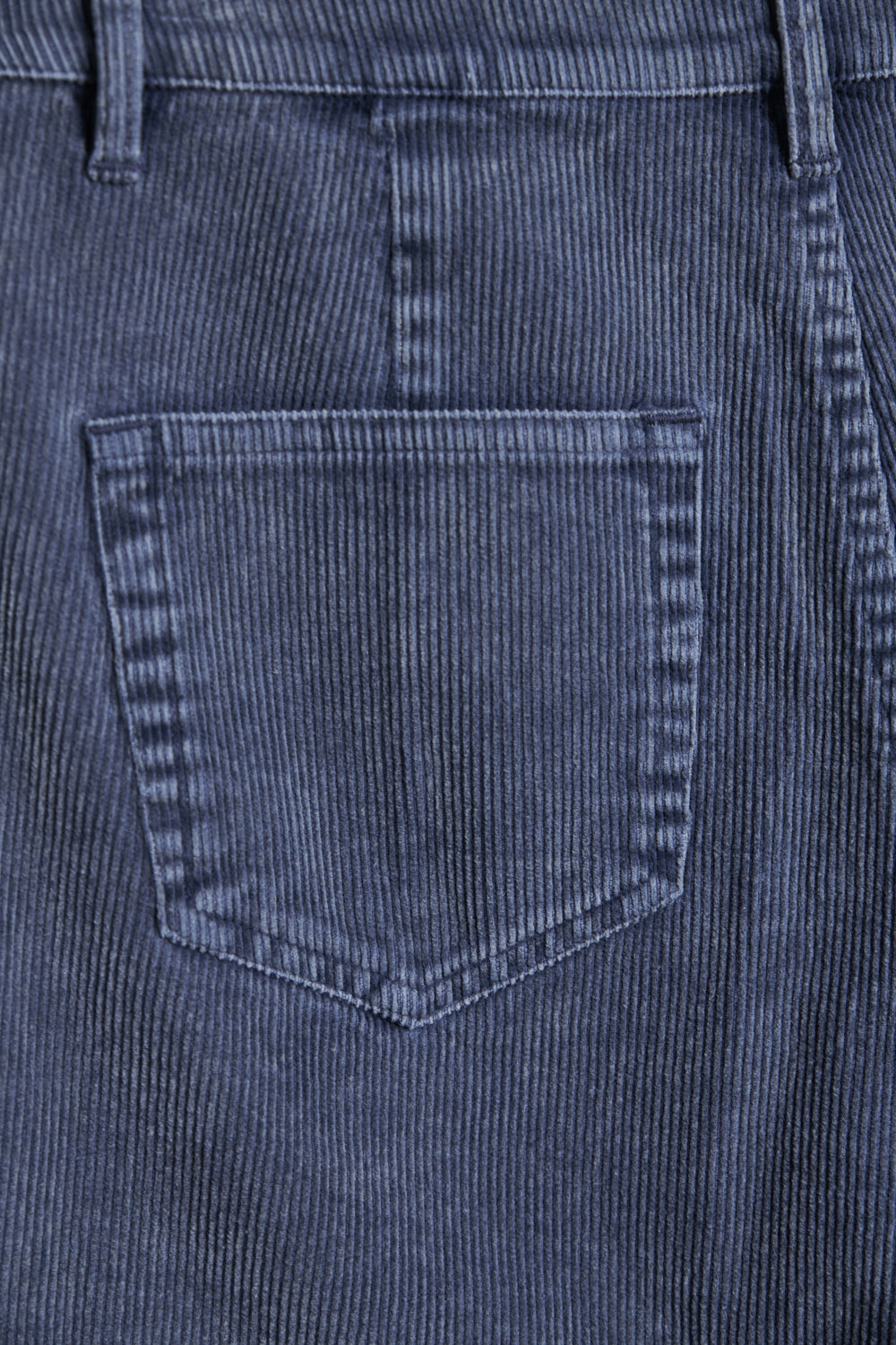 絨面直條紋理ALINE短褲-藍色