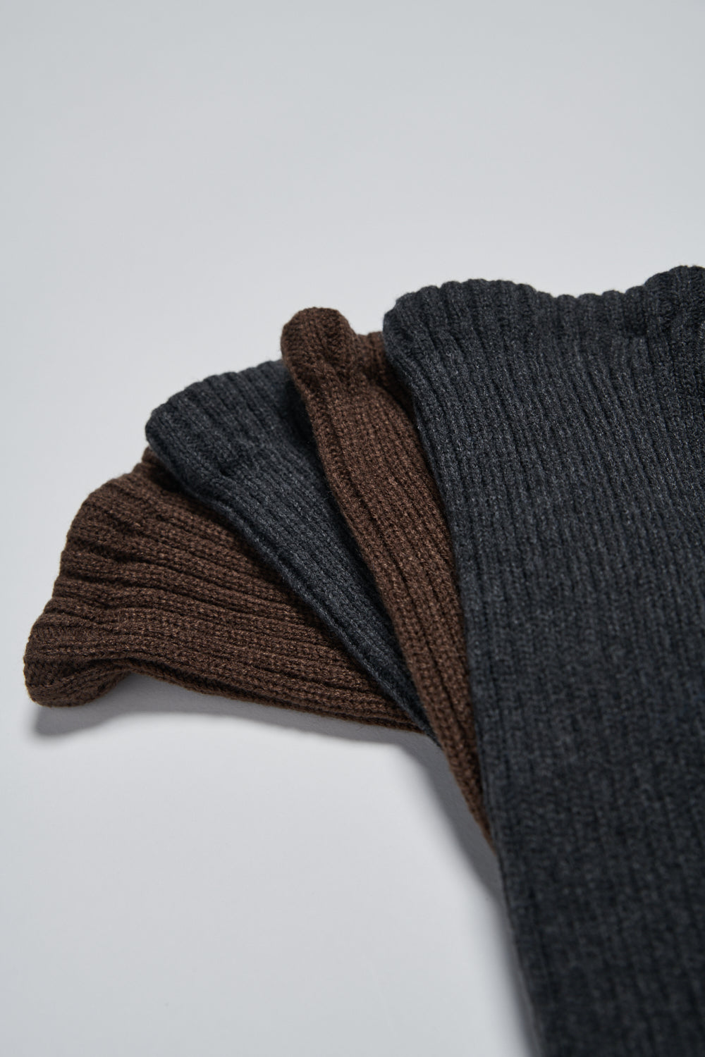 高筒粗針針織襪套-深灰