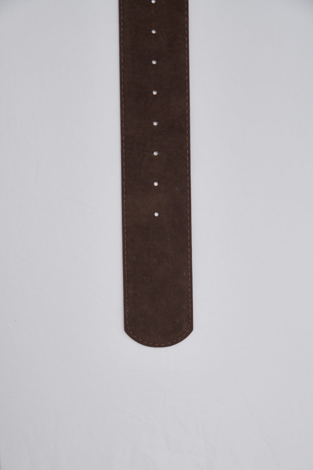 復古寬版麂皮皮帶-咖