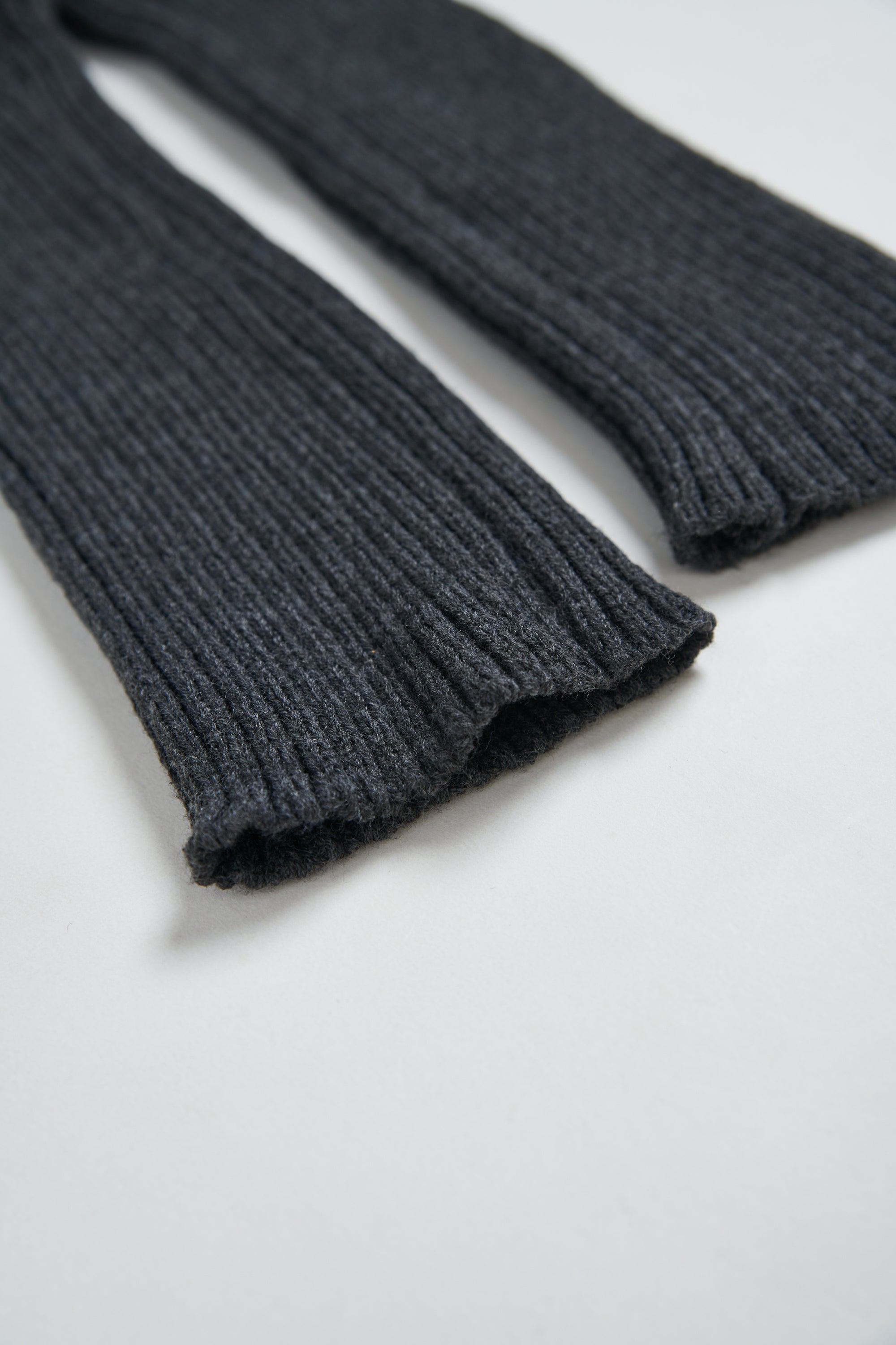高筒粗針針織襪套-深灰