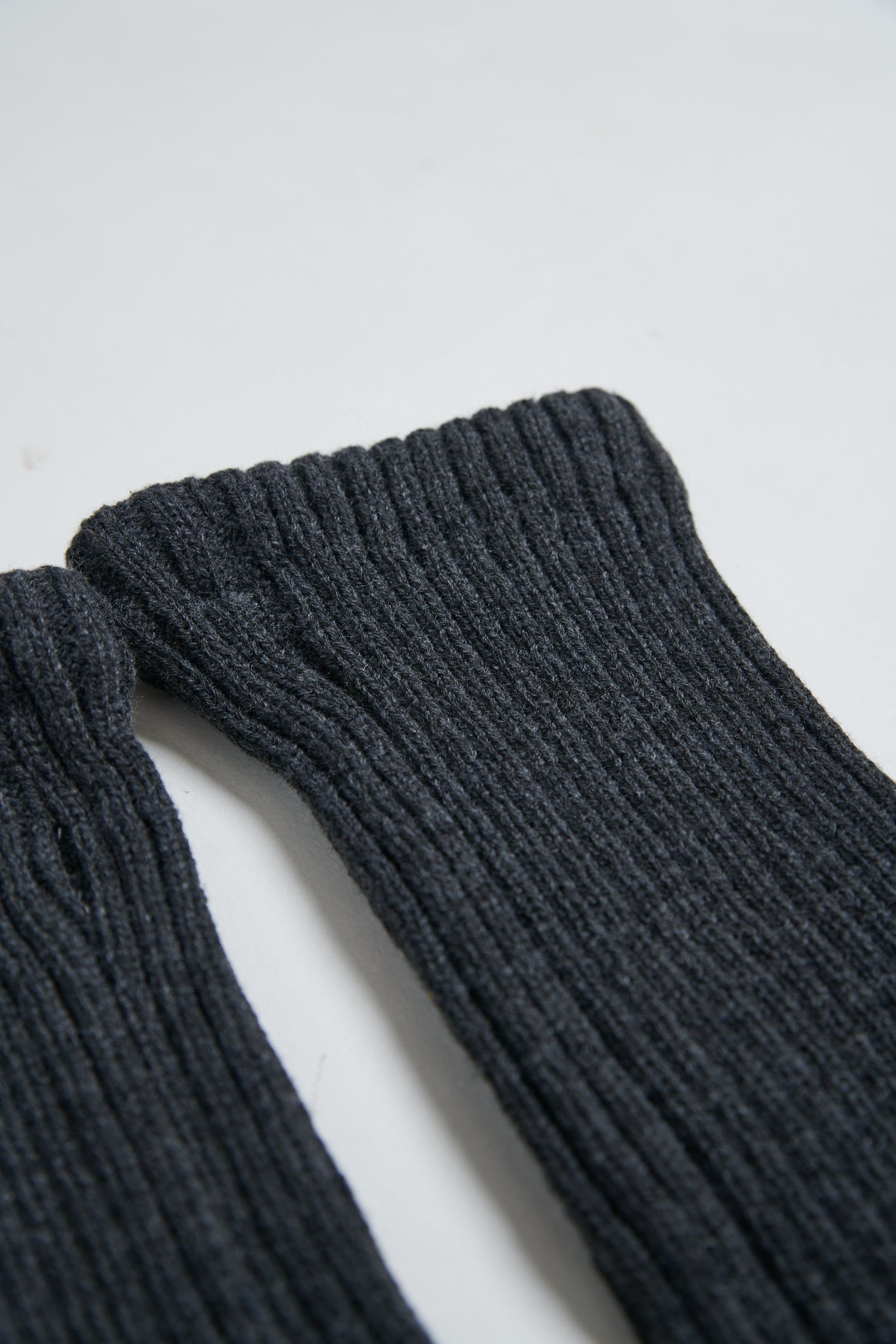 高筒粗針針織襪套-深灰