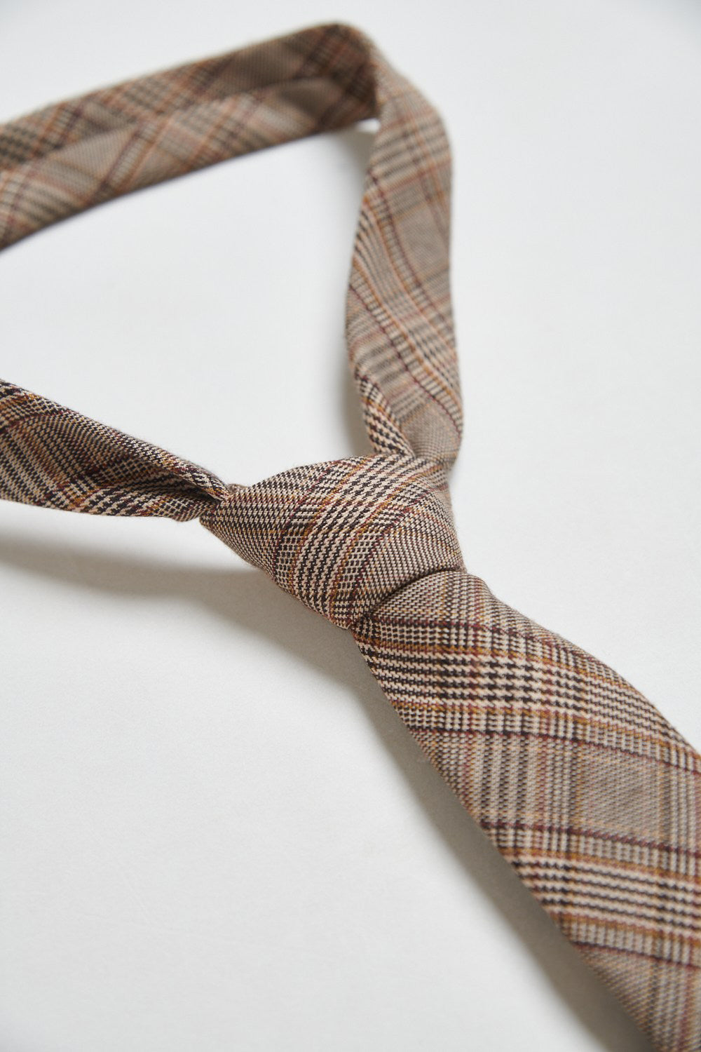 經典格紋造型領帶-咖