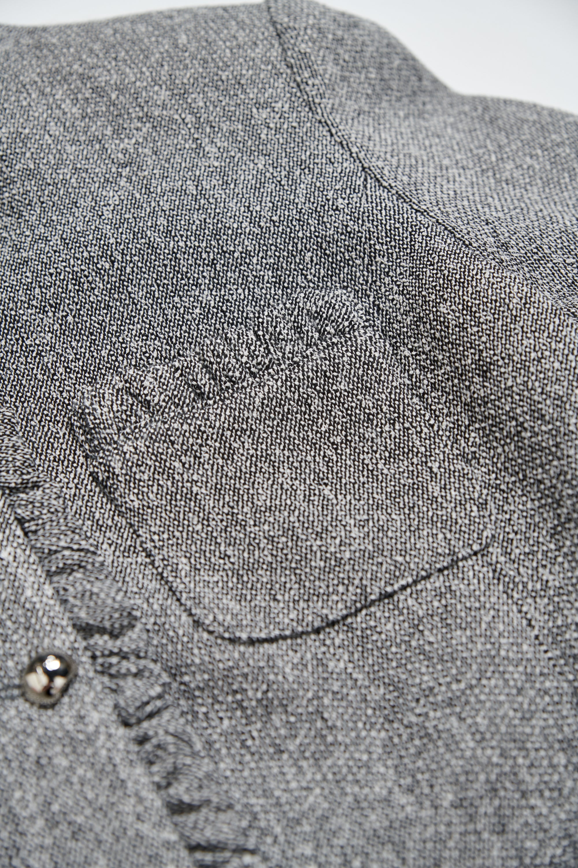 荷葉領花呢外套-黑