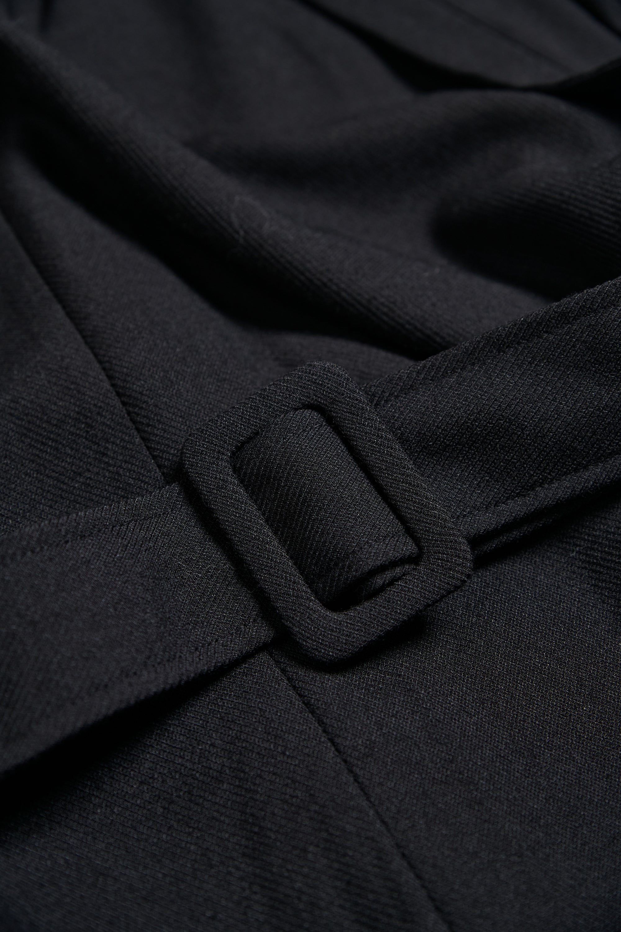 披領造型長洋(附本布綁帶)-黑