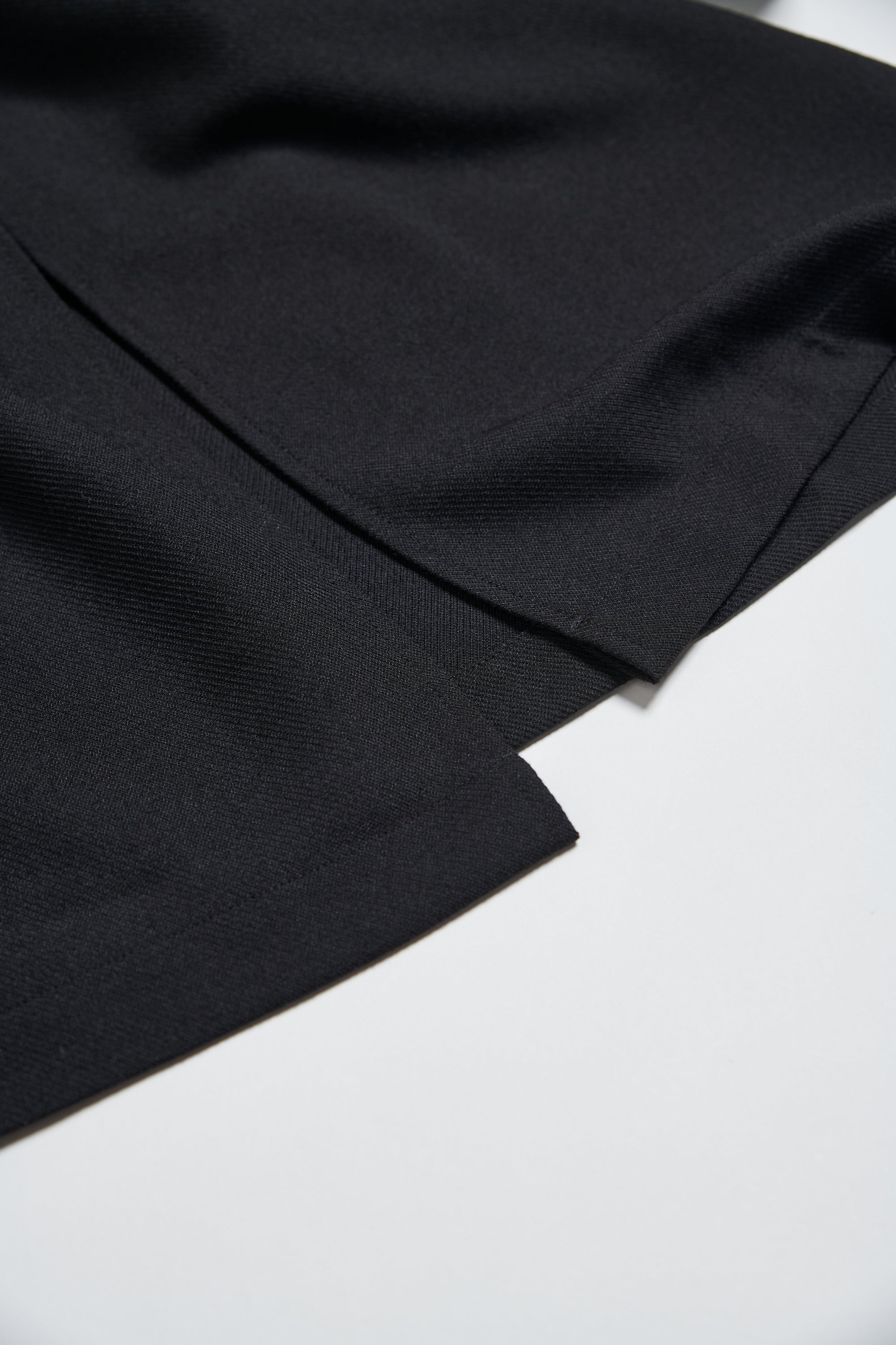 披領造型長洋(附本布綁帶)-黑