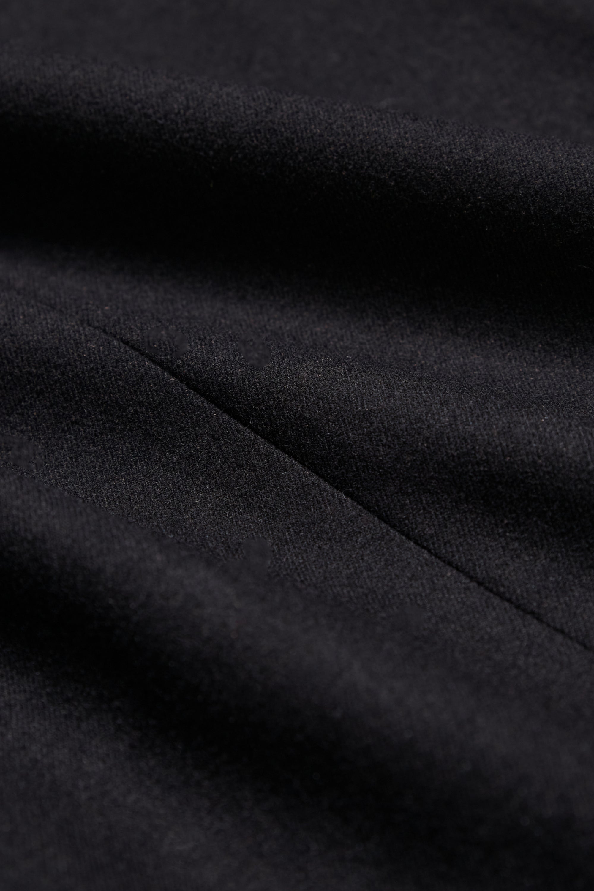 不收邊羊毛混紡寬鬆落肩西裝外套-黑