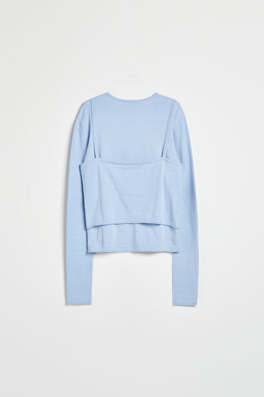 圓領背心針織毛衣兩件組-藍色