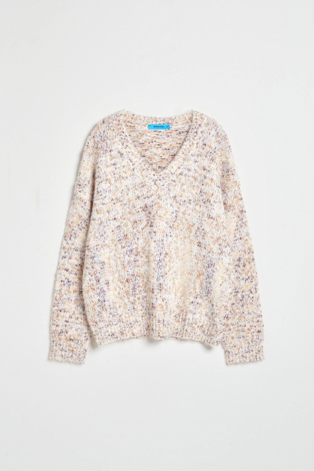 繽紛花紗針織毛衣-杏