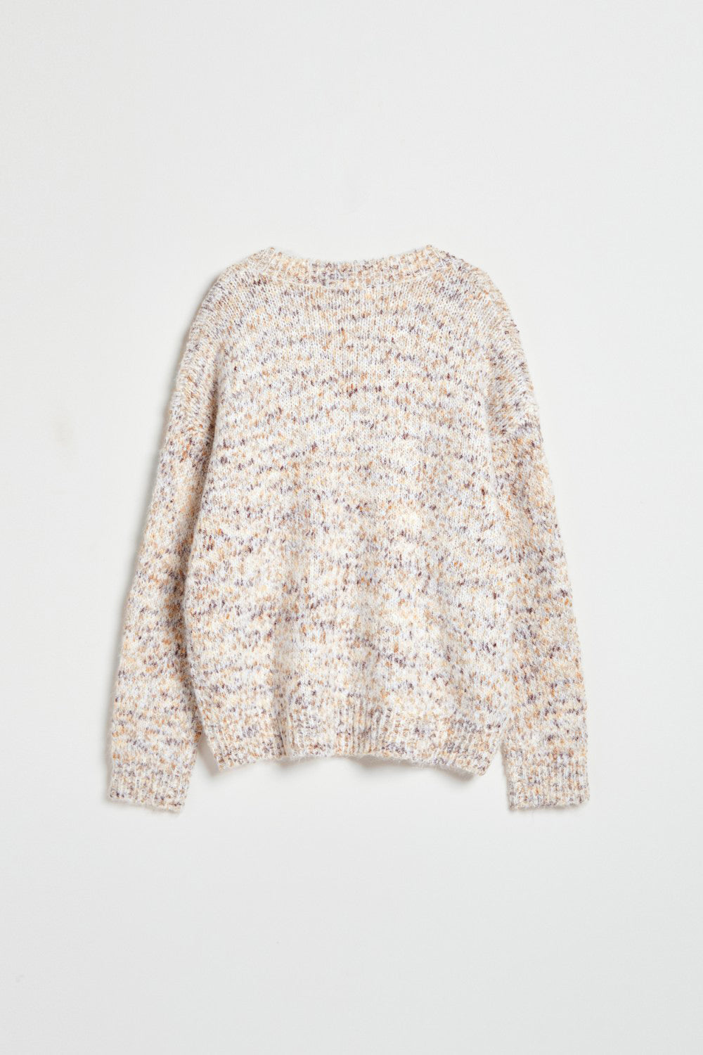 繽紛花紗針織毛衣-杏