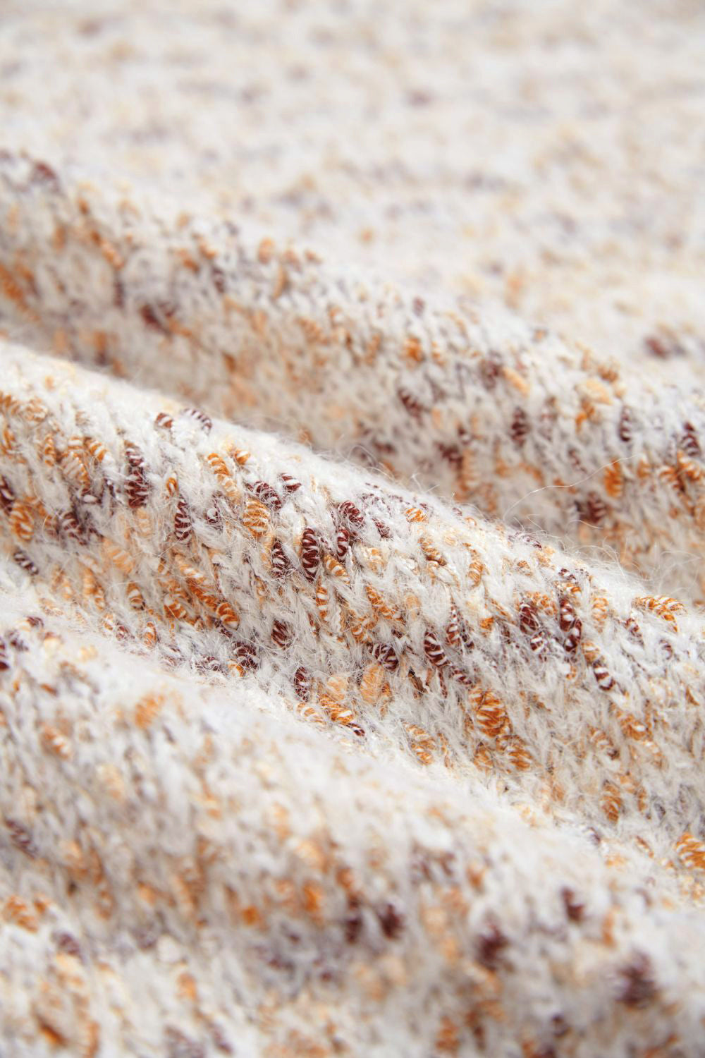 繽紛花紗針織毛衣-杏