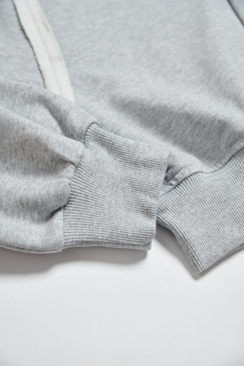 連帽剪接落肩袖寬版外套-灰