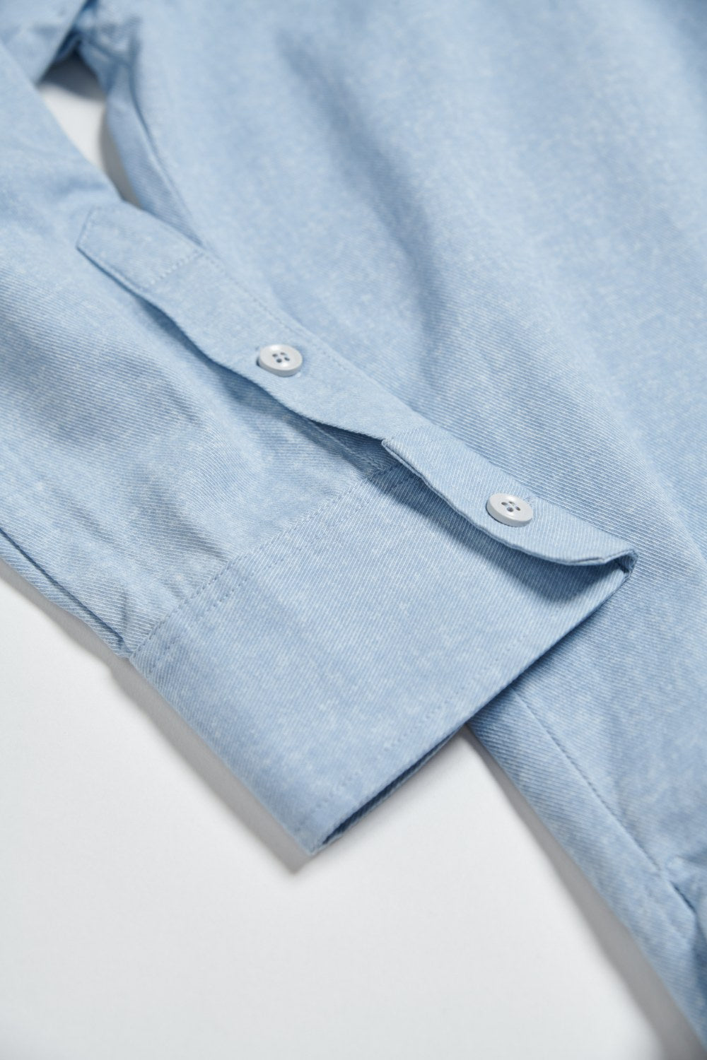 斜紋水洗寬版襯衫-藍色