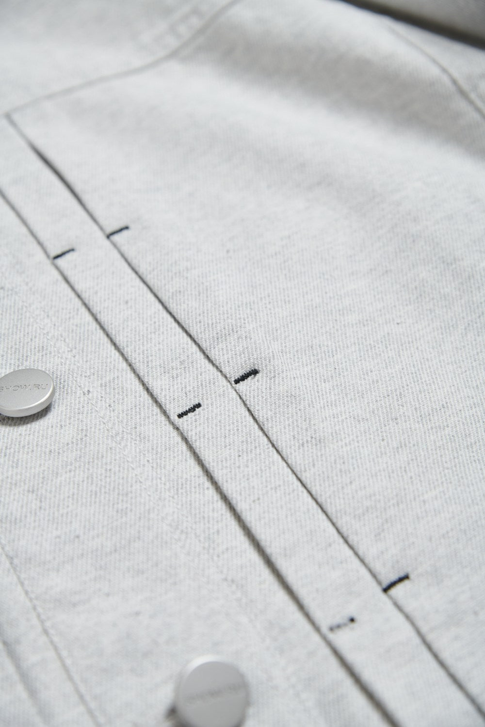 造型車折水洗斜紋外套-灰