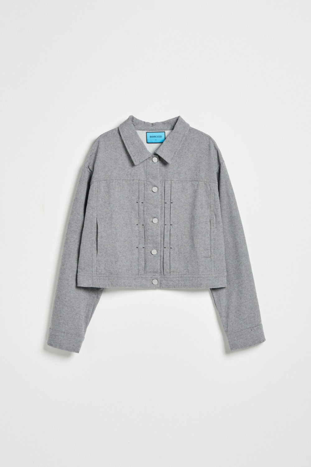 造型車折洗水斜紋外套-深灰