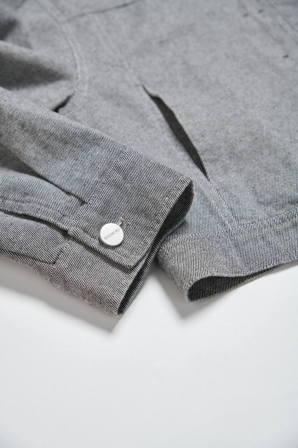 造型車折洗水斜紋外套-深灰