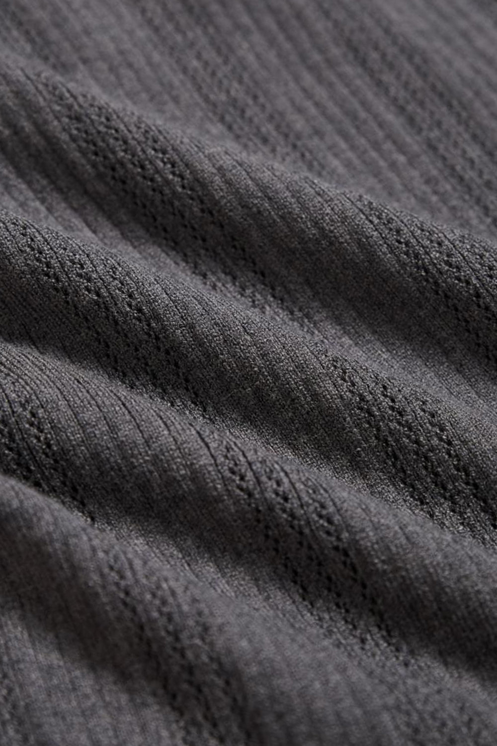 配色假兩件修身針織毛衣-灰