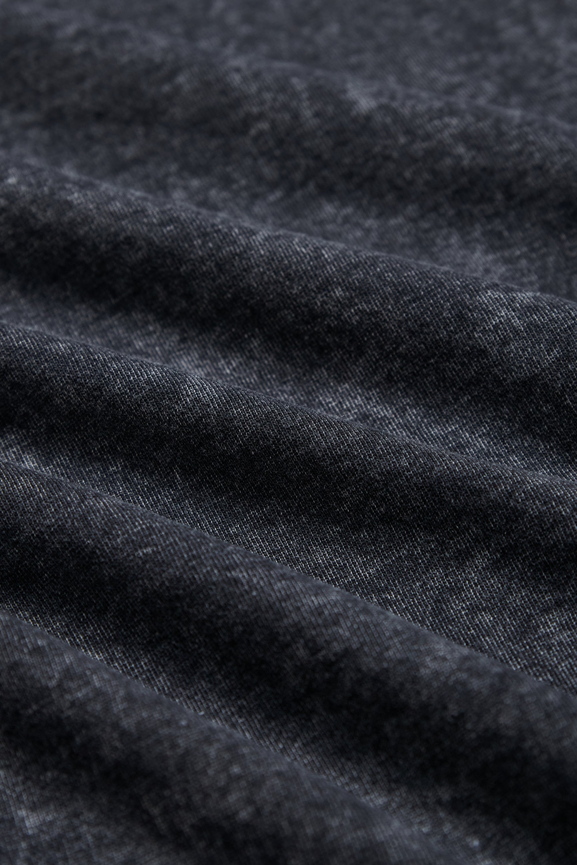 UNISEX男女共版厚磅水洗配色印花寬版TEE-黑