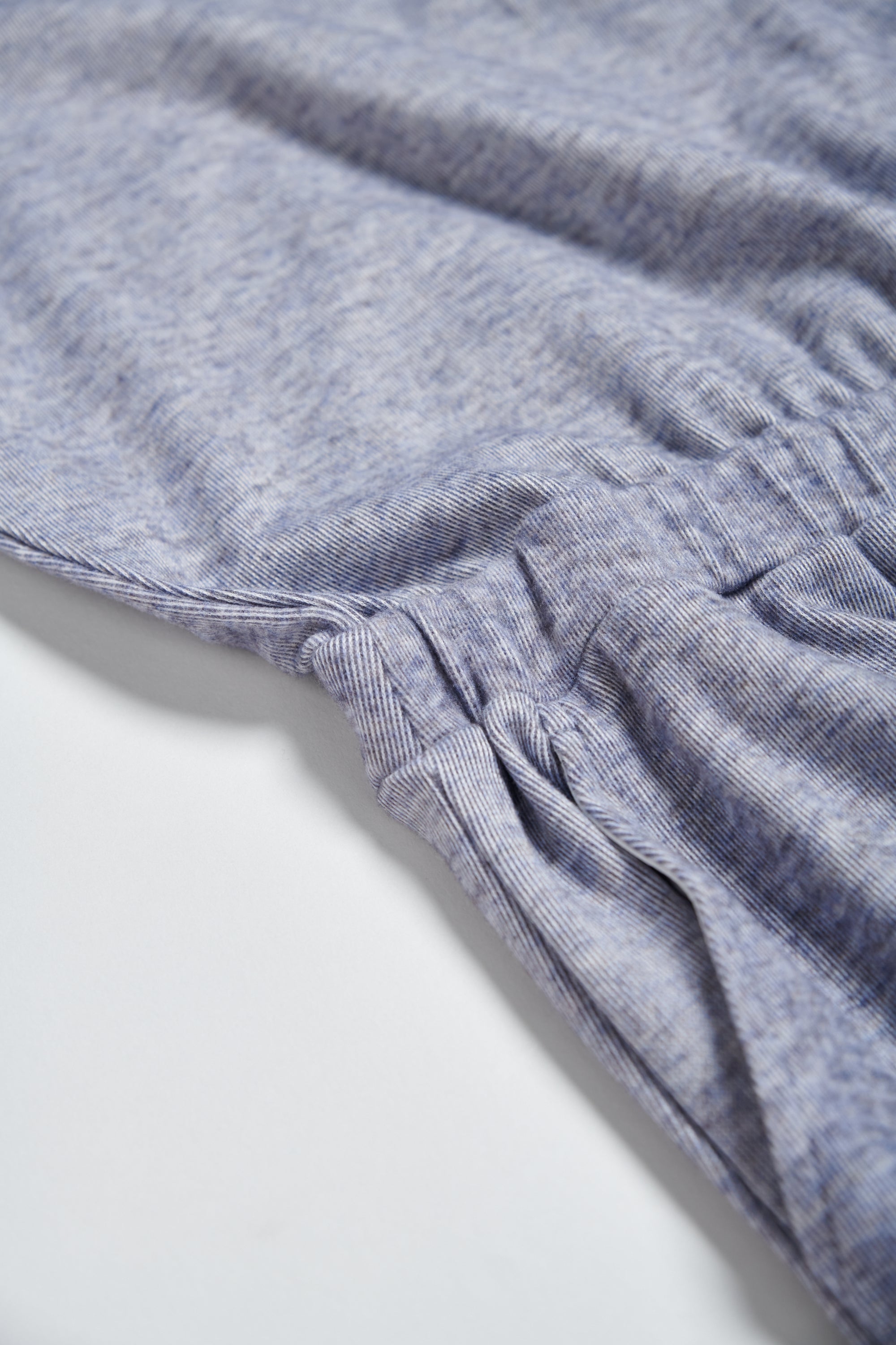 絨感圓領收腰長洋-藍色