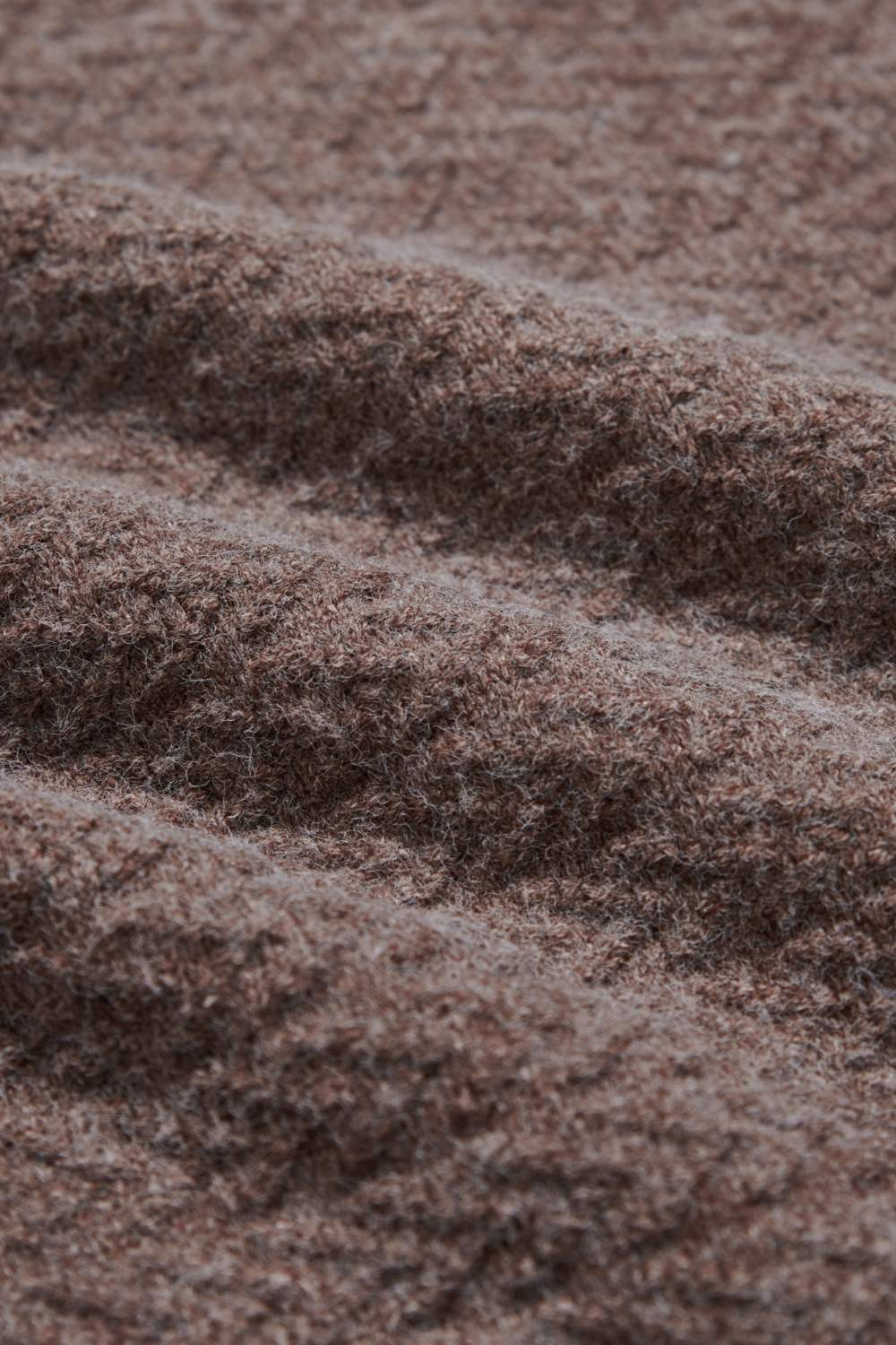 不規則麻花針織背心毛衣-咖