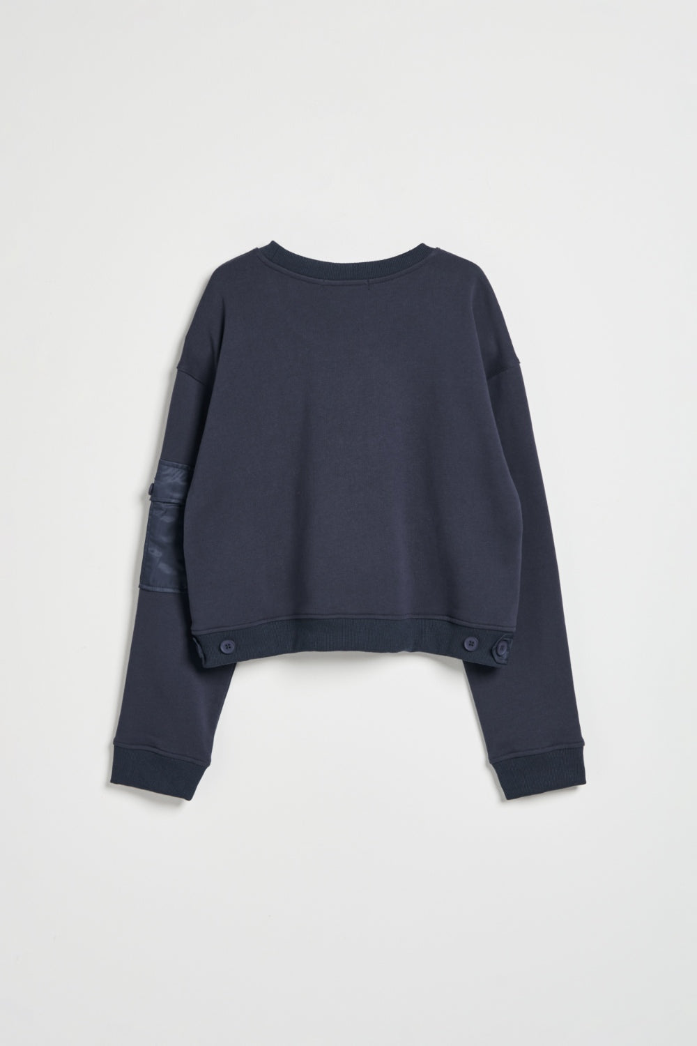 造型口袋短版上衣-藍