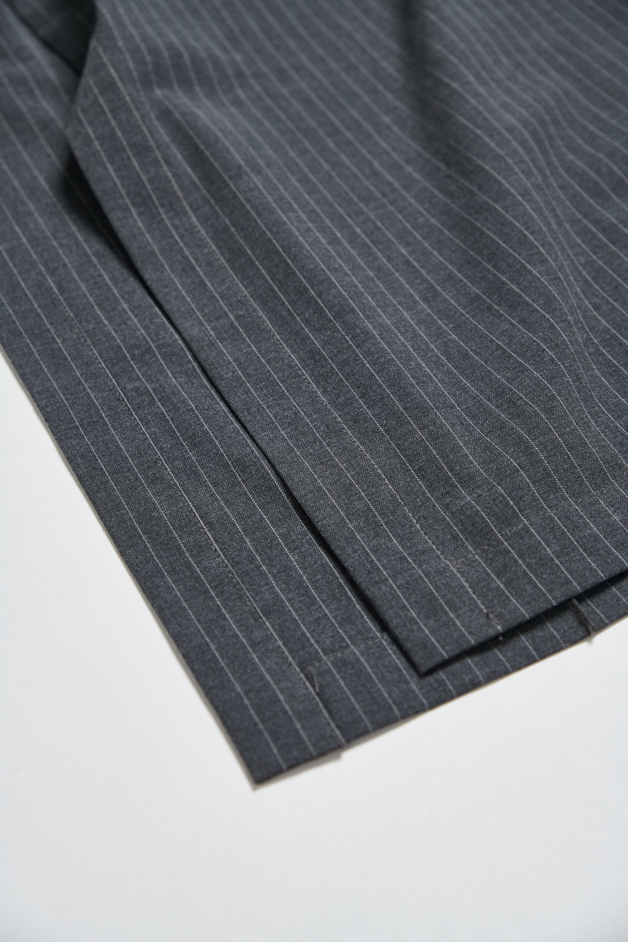 直條紋層次褲裙-灰