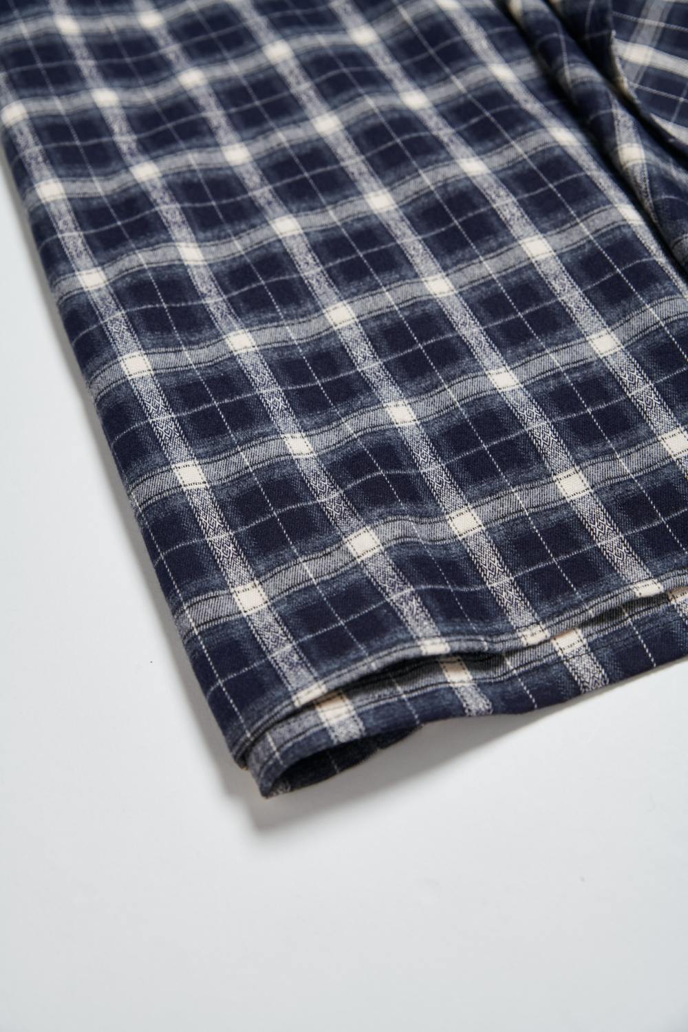 格紋層次荷葉剪接長裙(附皮帶)-藍白格